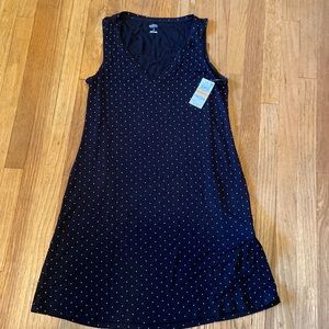 Alfani Intimates NWT size Small Women's Short night Gown Pin Dot Black Polka Dot